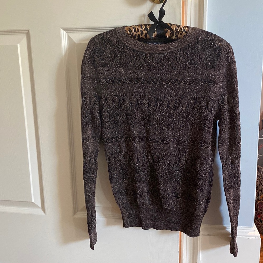 Current Air Anthropologie metallic sweater xs
